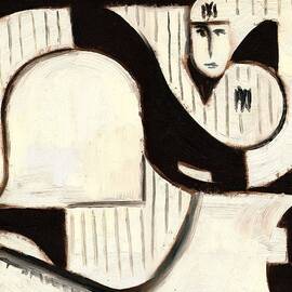  New York Baseball Outfielder Art Print by Tommervik