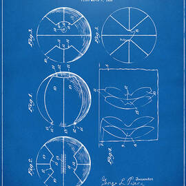 1929 Basketball Patent Artwork - Blueprint by Nikki Marie Smith