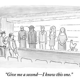 A Bartender Stands In Front Of A Police Lineup by Paul Noth