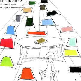 A House And Garden Cover Of Color Swatches by Priscilla Peck