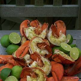 A Meal With Lobster And Limes by Romulo Yanes