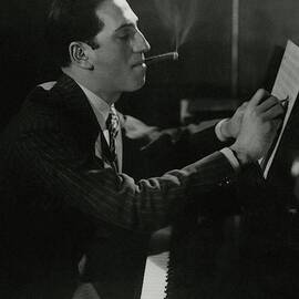 A Portrait Of George Gershwin At A Piano by Edward Steichen