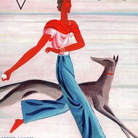 A Vintage Vogue Magazine Cover Of An African by Eduardo Garcia Benito