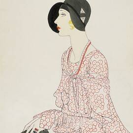 A Woman Wearing A Reboux Hat by Douglas Pollard