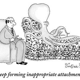 An Octopus Or Squid Lays On A Psychiatrist Or by Victoria Roberts