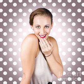 Attractive young retro girl with look of surprise by Jorgo Photography