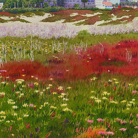 Beach Flowers at the Del by Mary Helmreich