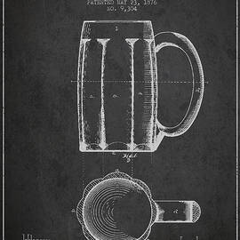 Beer Mug Patent from 1876 - Dark by Aged Pixel