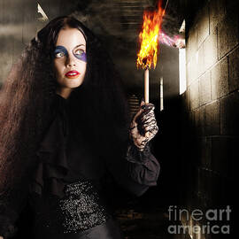 Dark ages jester searching a mysterious castle by Jorgo Photography