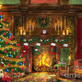 Festive Fireplace by Dominic Davison