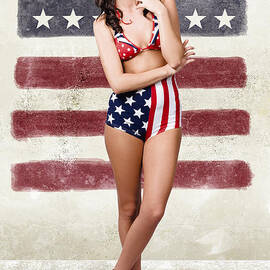 Grunge pin up woman in american fashion style by Jorgo Photography