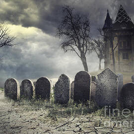 Haunted House on Graveyard by Jelena Jovanovic