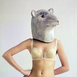 Model Wearing A Mouse Mask by Gianni Penati