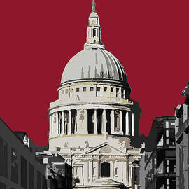 Saint Pauls - Blazing RED by BFA Prints