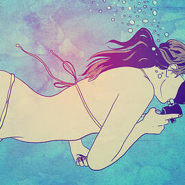 Swimming Girl by Giuseppe Cristiano