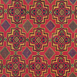 Textile with geometric pattern by Moroccan School