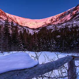 Tuckerman Ravine In The Winter Alpenglow by Jeff Sinon