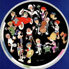 Vanity Fair Cover Featuring Caricatures Doing by John Held Jr