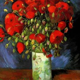 Vase With Red Poppies by Vincent Van Gogh