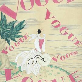 Vogue Magazine Cover Featuring A Woman Standing by Georges Lepape