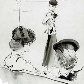 Women Wearing Hats by Rene Bouet-Willaumez