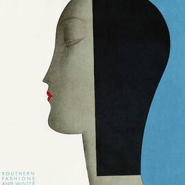 A Vintage Vogue Magazine Cover Of A Woman by Eduardo Garcia Benito