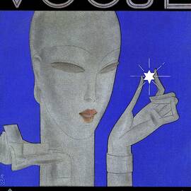 A Vintage Vogue Magazine Cover Of A Woman by Eduardo Garcia Benito