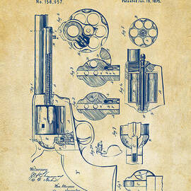 1875 Colt Peacemaker Revolver Patent Vintage by Nikki Marie Smith