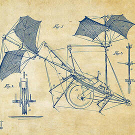 1879 Quinby Aerial Ship Patent Minimal - Vintage by Nikki Marie Smith