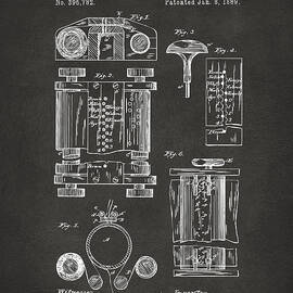 1889 First Computer Patent Gray by Nikki Marie Smith
