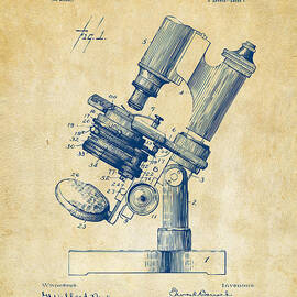 1899 Microscope Patent Vintage by Nikki Marie Smith