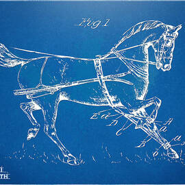 1900 Horse Hobble Patent Artwork by Nikki Smith