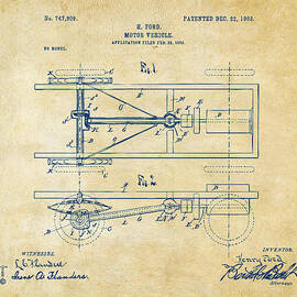 1903 Henry Ford Model T Patent Vintage by Nikki Marie Smith