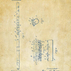 1914 Flute Patent - Vintage by Nikki Marie Smith