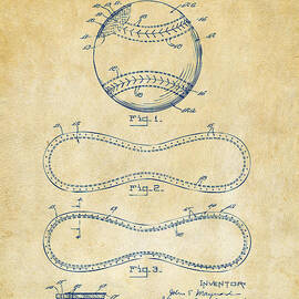 1928 Baseball Patent Artwork Vintage by Nikki Marie Smith