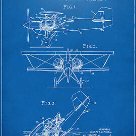 1931 Aircraft Emergency Floatation Patent Blueprint by Nikki Marie Smith