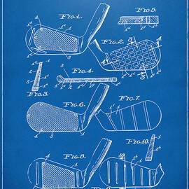 1936 Golf Club Patent Blueprint by Nikki Marie Smith