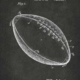 1939 Football Patent Artwork - Gray by Nikki Marie Smith