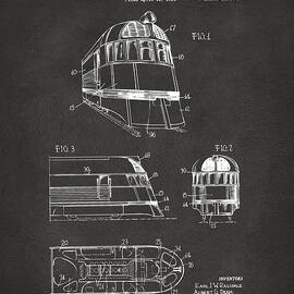 1941 Zephyr Train Patent Gray by Nikki Marie Smith