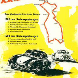 1954 XX Mille Miglia Porsche Poster by Georgia Clare
