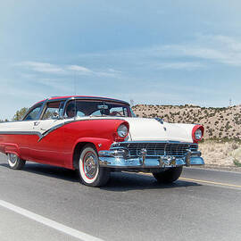 1956 Ford Crown Victoria Cruising the New Mexico Desert by Mary Lee Dereske