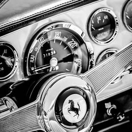 1960 Ferrari 250 GT Cabriolet Pininfarina Series II Steering Wheel Emblem -1319bw by Jill Reger