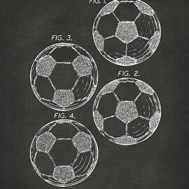 1964 Soccerball Patent Artwork - Gray by Nikki Marie Smith