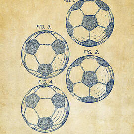 1964 Soccerball Patent Artwork - Vintage by Nikki Marie Smith