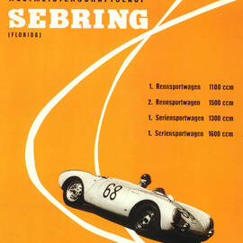 1968 Porsche Sebring Florida Poster by Georgia Clare
