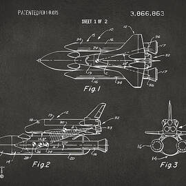 1975 Space Shuttle Patent - Gray by Nikki Marie Smith