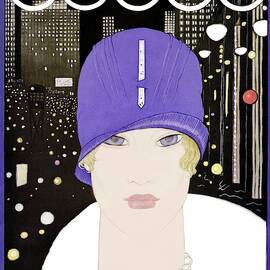 A Vogue Magazine Cover Of A Woman by Georges Lepape