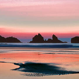 Bandon Sunset by Jean Noren
