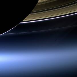 Earth And Moon From Saturn by Nasa / Science Photo Library