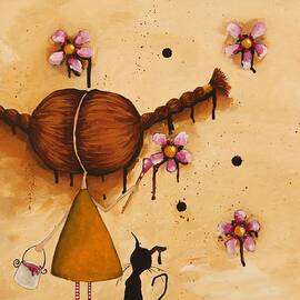 Painting Flowers by Lucia Stewart